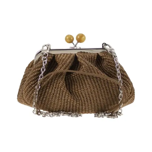 WEEKEND MaxMara Полиэстер Клатч Сумка через плечо Женская Коричневая