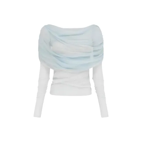 Leather Cat Синий Женские Рубашки