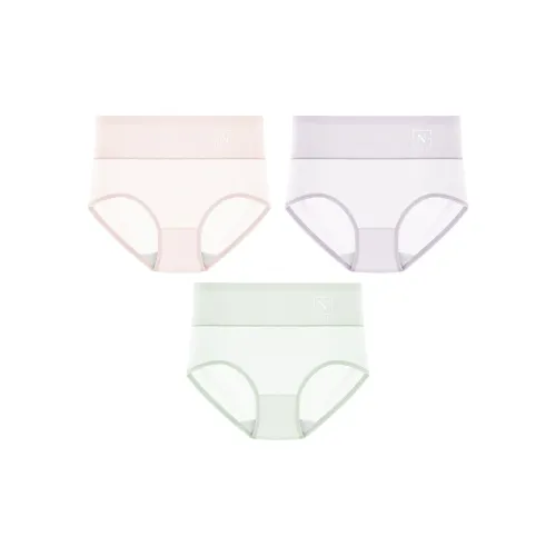 MADALLO [3 упаковки] Камео Коричневый + Фиолетовый + Зеленый Женские боксер-шорты