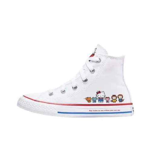 Hello Kitty x Converse Chuck Taylor All Star High Top Kids Shoes White Teenagers
