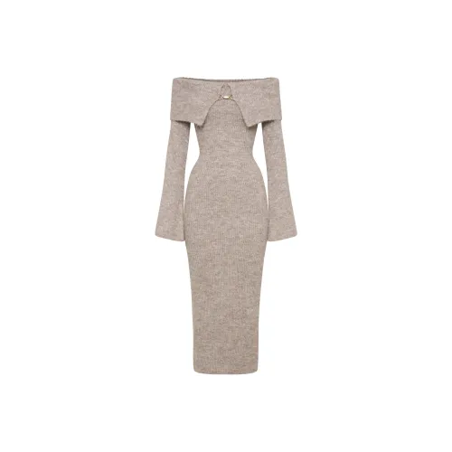 Meshki Длинное платье с длинными рукавами женское