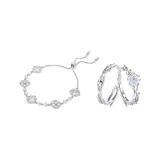 Браслет с четырехлистным клевером + Парные кольца (Набор)