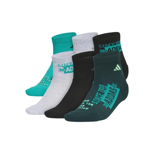 adidas Clothing 6 пар Циановый + Серый + Черный + Яшма + Черный Зеленый + Серо-зеленый Мужские носки
