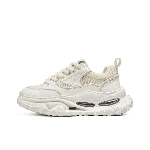 Wooden Rabbit Амортизация Устойчивый к истиранию Дышащий Увеличивающий высоту Низкий Топ Тяжелая подошва Мужские кроссовки