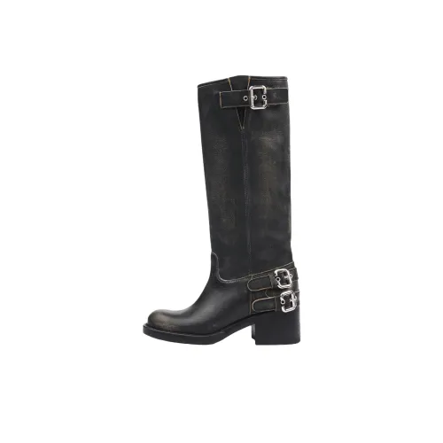 Chloe Dakota Колено Высокие сапоги 6 см Женские Черный