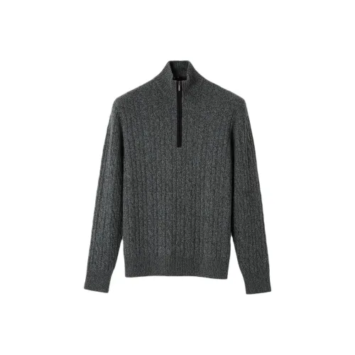 Loro Piana Серый Мужской Кашемировый Свитер