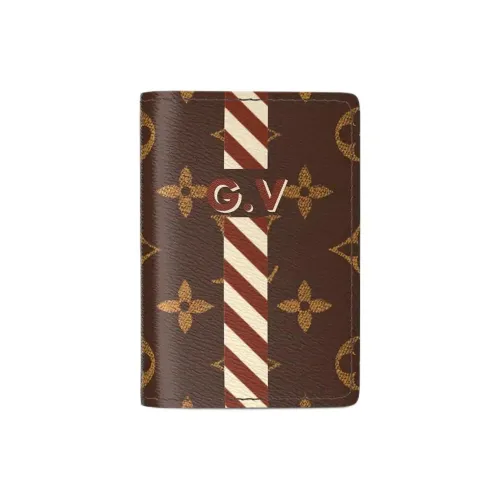 LOUIS VUITTON Монограмма Холст Кошелек Унисекс Коричневый