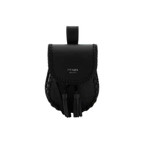 PRADA Сумка через плечо из телячьей кожи женская черная