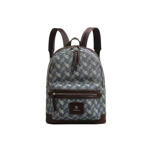 SMILE FOCUS ПВХ Рюкзак Стандартный Женский Синий