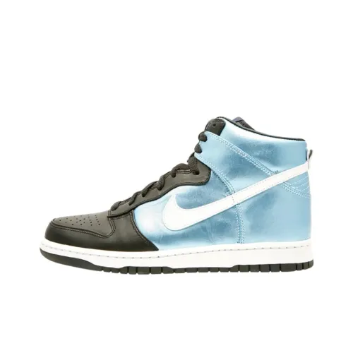 Nike Dunk High Топ Скейтборд Кроссовки Мужские Синий Черный