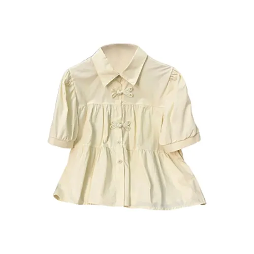 VKXOW Абрикос Женские Рубашки