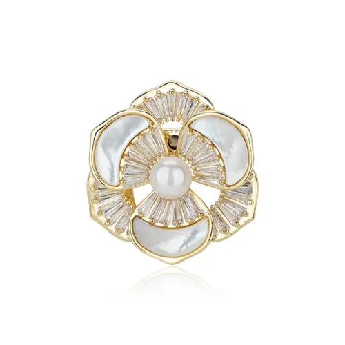 CHERAN Пресноводный жемчуг Броши Женские Золото