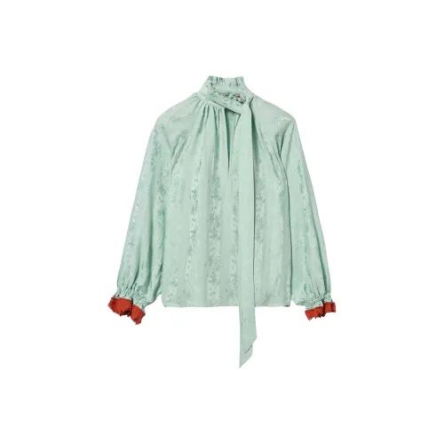 La DOUBLEJ. Мятно-зеленые женские рубашки