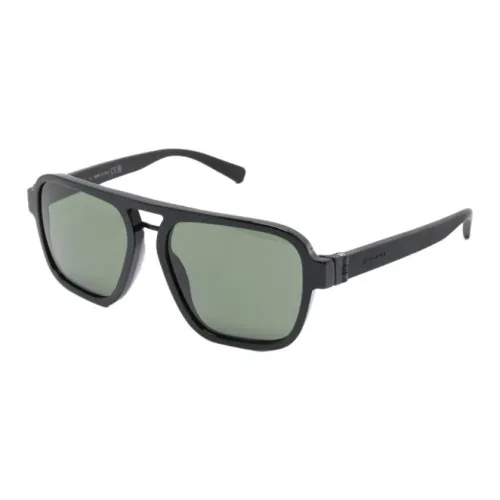 BVLGARI Ацетат Квадратные Солнцезащитные Очки Мужские Черные