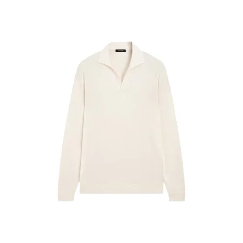 Massimo Dutti Белый Мужской Трикотаж