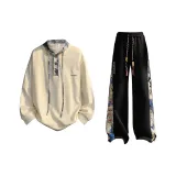 Комплекты одежды - Ecru + Черные штаны