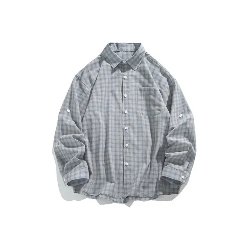 AOPAISHARK Синий Унисекс Рубашки