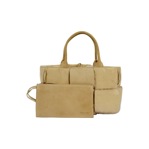 Bottega Veneta Arco Замша Телячья кожа Тоут Сумка Сумка для покупок Сумка Маленькая Женская Овсяный