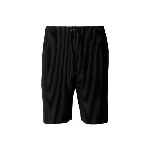 Homme Plissé Issey Miyake Черные Мужские Повседневные Шорты