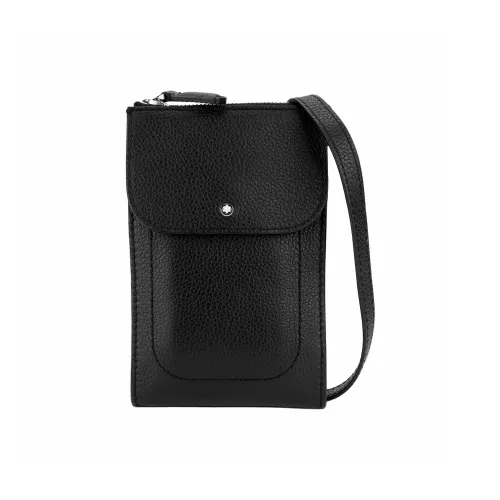 MONTBLANC Сумка через плечо из коровьей кожи чехол для телефона маленький мужской черный
