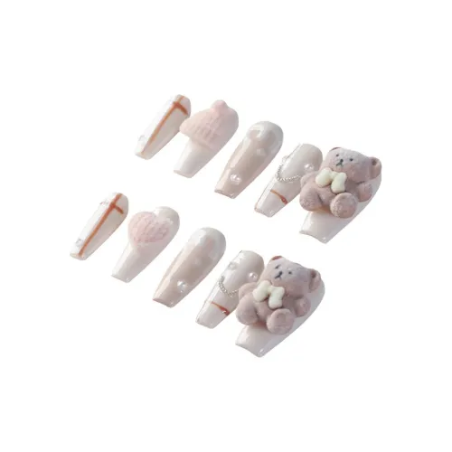 YIYIHE Мягкий Милый Бурый медведь MID Длина Укороченный Короткий Квадрат Круглый Коричневый Однотонный