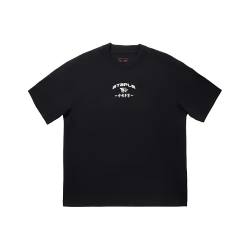 LINING Staple Коллаборация Коллекция Короткий рукав T-рубашки Мужской Черный