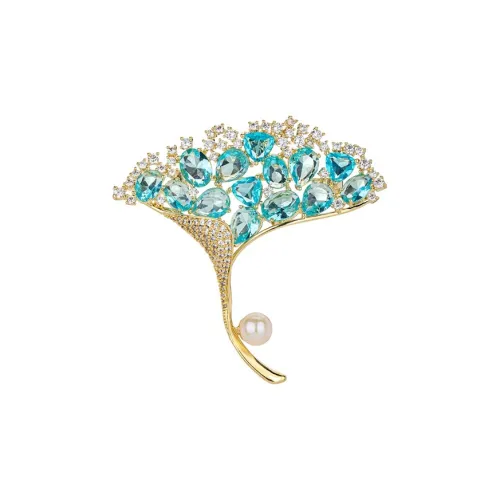 CHERAN Пресноводный жемчуг Броши Женские Синий