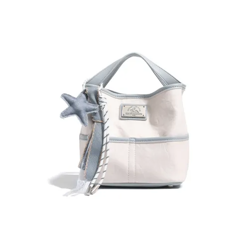 Барби Синтетическая кожа Одно плечо Сумка Женская Белая и Синяя