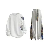 Комплект одежды - Белый + Фотиния Серый Штаны