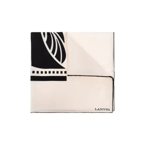 Lanvin Шелковые шарфы Унисекс Кремовый