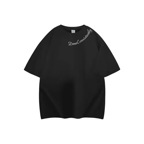 【Dme】 100% хлопок Полу-рукавная рубашка Модный топ Унисекс