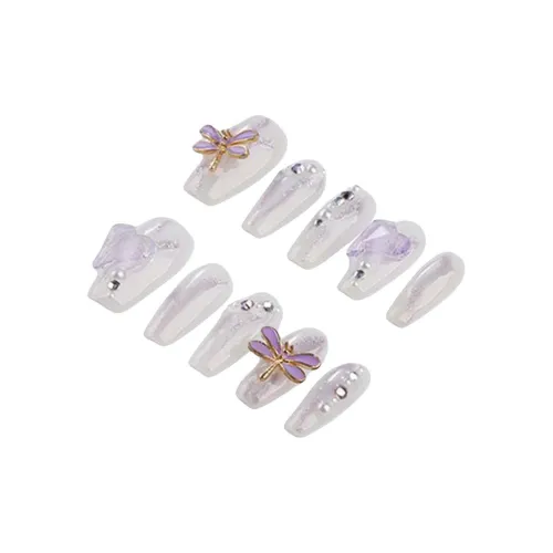 YIYIHE Милый Элегантный Стиль Мори Фиолетовый Стрекоза Средний LADDER Белый Однотонный