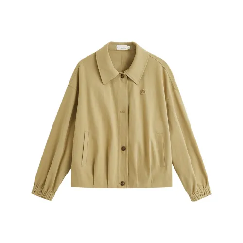 Inman Светлый хаки Женское короткое пальто