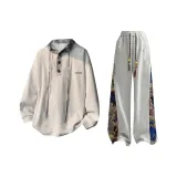 Комплект одежды - Светло-серый + Фотиния-серый штаны