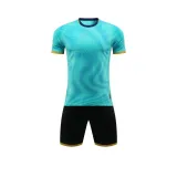 Комплект одежды (Ярко-синяя рубашка с коротким рукавом + черные шорты)