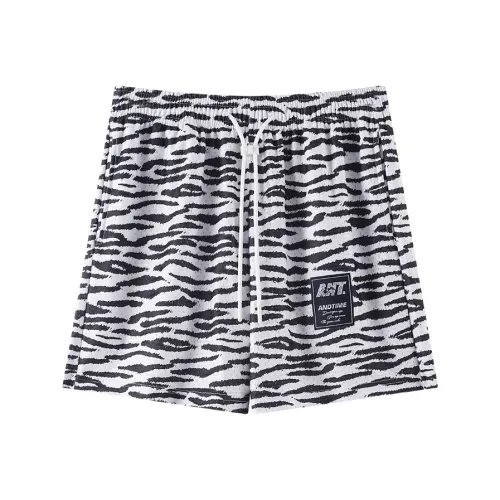 ANDTIME Зебра с принтом Шорты Белый Серый Унисекс Повседневные шорты