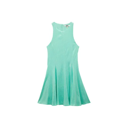 QYPRF Светло-зеленые Женские Платья без рукавов