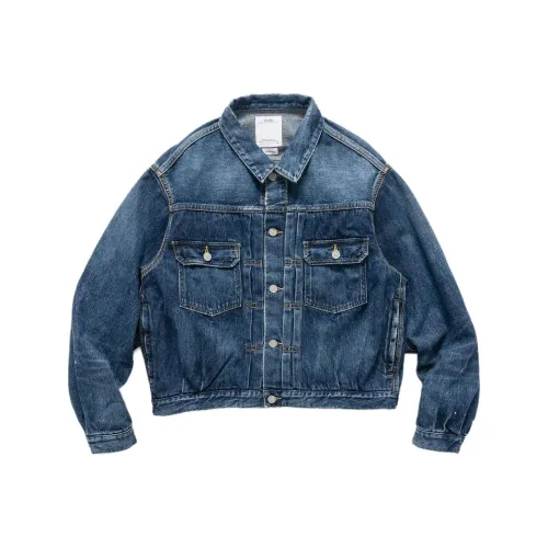 Visvim Мужские синие джинсовые куртки