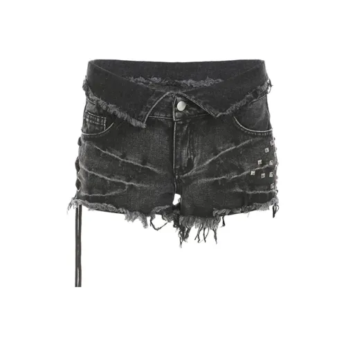 MM Черные Женские Джинсовые Шорты