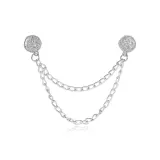 Серебряный, розовый, цепь, магнитный, брюки, цепочки