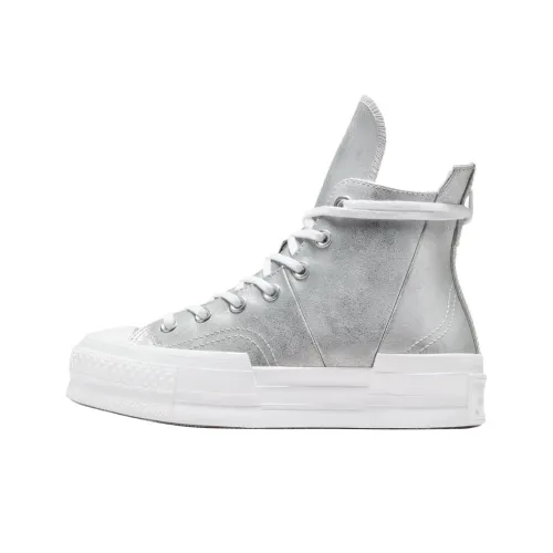 Converse Chuck 70 Plus High Top Скейтборд Кроссовки Унисекс Серебряный