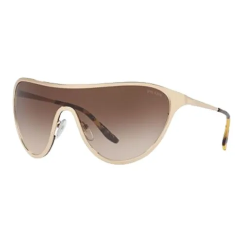 PRADA Нерегулярная форма Солнцезащитные очки Унисекс Золото