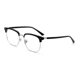 Черно-серебро [0 Степень Смола Защита от синего света Линзы]