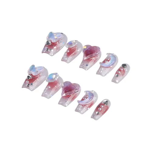 YIYIHE Мягкий Мечтательный Смешанный Высокая Прозрачность Сердце MID Длина Укороченный Короткий Квадрат Круглый Розовый Румяна Пятно