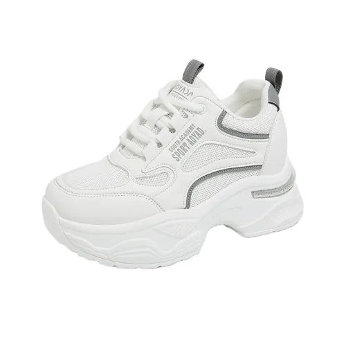 Dragon Dance Дышащие Кроссовки с Низким Верхом и Толстой Подошвой для Увеличения Высоты Женские