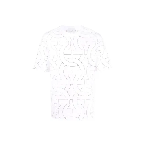 Ferragamo Белая Мужская T-Рубашка