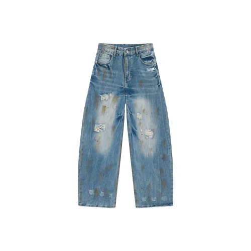 ERDU Синий Унисекс Джинсы