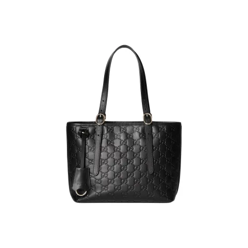 GUCCI GG Emblem Кожа Сумка через плечо Средняя Женская Черная