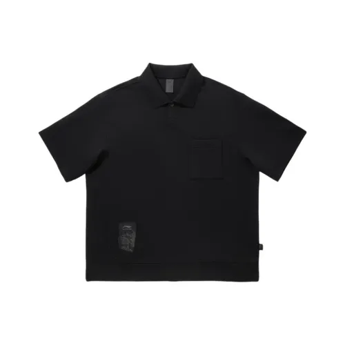 LINING Свободный крой Удобное короткое мужское поло с короткими рукавами