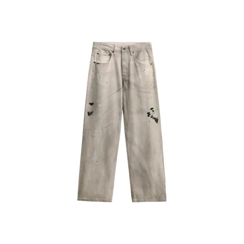 Go it alone Грязно-белый Унисекс Джинсы